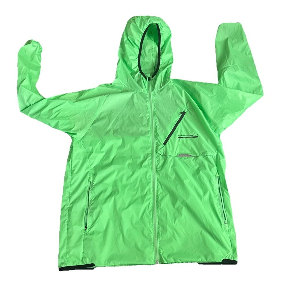 Nwot Oakley Packable Green Hooded Windbreaker Jacket Extra Large Surf Gorpcore